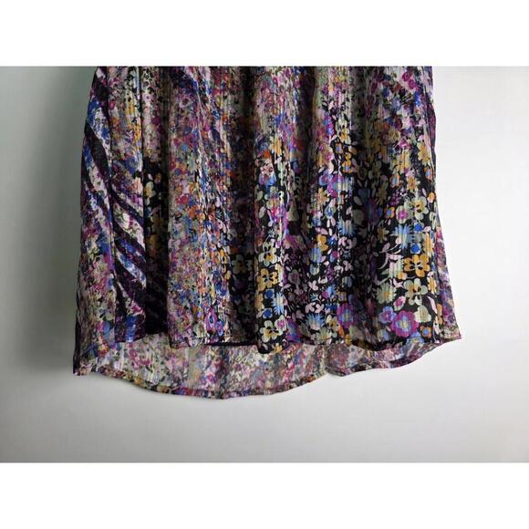 Roz & Ali Women's Small Cold Shoulder Blouse Flutter Sleeve Lined - Picture 5 of 9